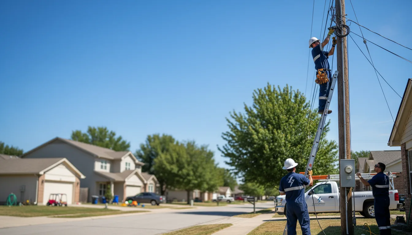 Residential electrician providing installation services in Lannon, WI